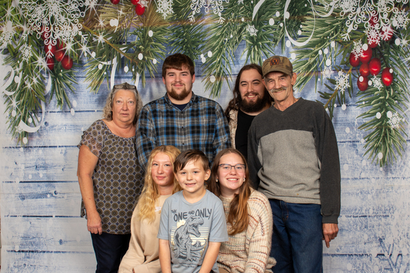 Large family holiday portrait